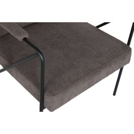 DKD Home Decor Butaca Moderno Gris Poliéster y Metal 69.5 x 76 x 64 cm