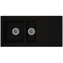 Fregadero de cocina encastrable STRADOUR 1,5 senos + 1 escurridor Einna - Resina - 100 x 50 cm - Negro Precio: 140.49999942. SKU: B1KFAXZ2SC