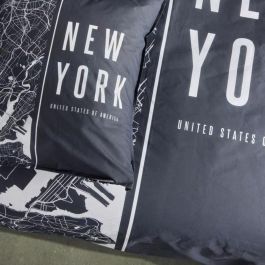 Today TOD3574641268619 Juego de Cama para 2 Personas 240x220 cm Algodón Estampado New York Negro