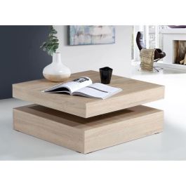 Mesa de centro con tapa giratoria - Cuadrada - Roble - 78 x 78 x 36 cm Precio: 218.7558997943. SKU: B1BCPJQ5EX