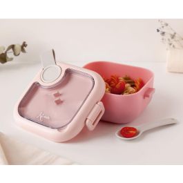 KioKids Caja de Almuerzo Fiambrera Hermética Rosa con Cuchara Gris, 750ml, Niños +4 Meses, Portátil para Colegio y Viajes, Apto Lavavajillas Precio: 8.49999953. SKU: B1G5TKV2L3