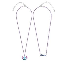 PEERS HARDY Set 2 Colgantes Stitch Disney - Collar Doble Capa con Ohana