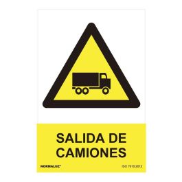 Normaluz Cartel Peligro Salida de Camiones PVC 0.7mm 30x40cm Señal de Advertencia Profesional Precio: 3.50000002. SKU: S7907003