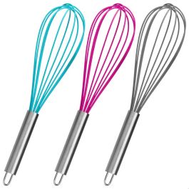 Lily Cook Batidor de Silicona Resistente Anti-rayaduras con Mango de Acero Inoxidable, 29 cm