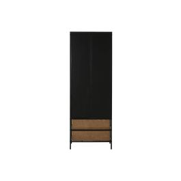 Botellero Home ESPRIT Negro Natural Madera Metal 60 x 33 x 169 cm