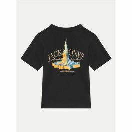 Camiseta de Manga Corta Infantil Jack & Jones Jorboston Photo w Neck Negro