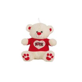 Peluche oso camiseta love purpurina 50 cm