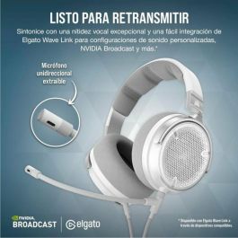 Auriculares abiertos con cable para juegos y streaming - CORSAIR - VIRTUOSO PRO - Blanco