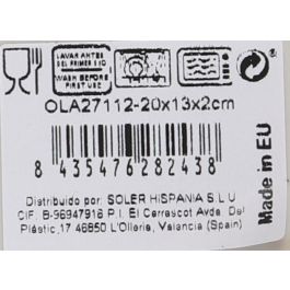 La Mediterranea Fuente Ovalada Olaf Nordic Brillo 20 cm x 13 cm x 2 cm (24 Unidades)