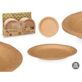 Set 12 Platos Kraft 28 cm Kinvara - Papel Natural (48 Unidades) Precio: 107.49999975. SKU: B1A6FANLQ3