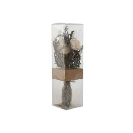DKD Home Decor Planta Shabby Blanco Natural Flor Seca Cristal 11 x 40 x 11 cm (3 Unidades)
