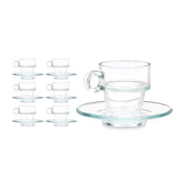 Taza Vidrio Cafe 90Ml Con Plato Vivalto 8X6CM (24 Unidades) Taza Vidrio Cafe 90Ml Con Plato Vivalto 8X6CM (24 Unidades)