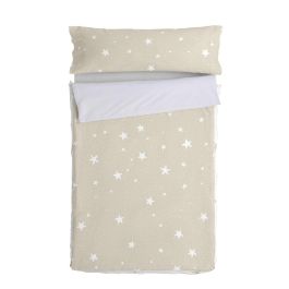 Saco Nórdico sin Relleno HappyFriday Basic Kids Little star Beige 105 x 200 cm