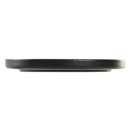 DKD Home Decor Plato Horeca Negro de Porcelana 24.5 cm x 2.3 cm para Microondas y Lavavajillas (4 Unidades)