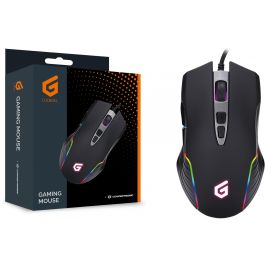 Conceptronic DJEBBEL03B Ratón Gaming USB, 7200 DPI óptico, 7 botones programables, para mano derecha, Negro