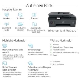 HP Smart Tank Plus 570 Impresora 3en1 A4 WiFi Bluetooth ADF