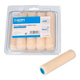 Edm Recambio Mini Rodillo Lana 110 mm 10 Unidades Pelo Corto para Barnices y Pintura Suelo Precio: 5.59000035. SKU: S7906635
