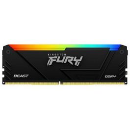 Kingston FURY Beast RGB 64GB DDR4 3200MT/s CL16 DIMM (Kit de 4x16GB) para PC - Memoria RAM con Iluminación