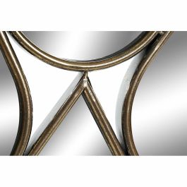 DKD Home Decor Espejo Moderno Lágrima Dorado 100x40x2.5 cm para Pared Decoración Hogar Marco de Metal