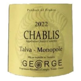 Domaine George 2022 Chablis Talvat Monopole - Vino blanco de Borgoña