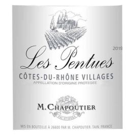 M. Chapoutier Les Pentues 2019 Côtes du Rhône Villages - Vino tinto del Valle del Ródano