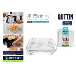 Rejilla para Freidora de Aire Apilable Cuadrada 20 cm Quttin - Inde (12 Unidades)