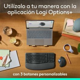 Logitech M575s Ratón Trackball Ergonómico Inalámbrico con Bluetooth/USB, 5 Botones, 2000 DPI, Negro