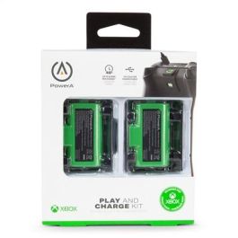 Power A 1518375-01 Kit Carga y Juega para Xbox Series X/S - 2 Baterías Recargables, Cable USB 3m, Compatible con Mandos Inalámbricos