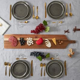 Home Deco Factory Tabla de Servir de Acacia 1 Metro con Mango para Tapas y Aperitivos 100x20 cm Home Deco Factory Tabla de Servir de Acacia 1 Metro con Mango para Tapas y Aperitivos 100x20 cm