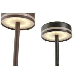 DKD Home Decor Lampara Tactil Marron Oscuro Negro 8 x 31 x 8 cm (6 Unidades)