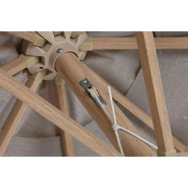 DKD Home Decor Parasol Cuadrado Inclinable para Terraza y Jardín de Algodón y Acero, 246x246 cm, Altura 240 cm, Colección Woodcol