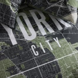Today TOD3574641268596 Juego de cama JAVA 240x220 cm Algodón Estampado New York Verde