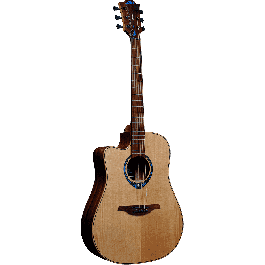 Lag Guitarra Acústica Dreadnought Tramontane Hyvibe 15 A/E Cutaway Zurdos Auto Amplificada Bluetooth Multi Efectos