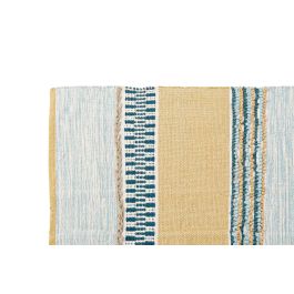 DKD Home Decor Alfombra Moderna de Diseño Multicolor 290x200 cm, Fabricada con Algodón, Yute y Poliéster, 1200 gsm, Pack de 2 Unidades