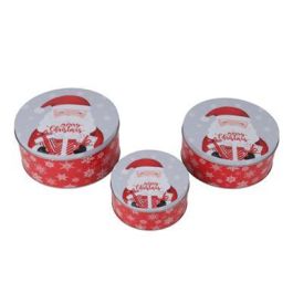DKD Home Decor Caja de Navidad Tradicional de Metal con Diseño Papanoel Multicolor 20x20x9 cm - Pack 4 Unidades Precio: 44.5000006. SKU: B1C8D9MEY3