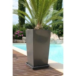 RIVIERA Maceta Nuance -Carré - 29 x 29 x H 52 cm - 32.6 L - Gris brillo RIVIERA Maceta Nuance -Carré - 29 x 29 x H 52 cm - 32.6 L - Gris brillo