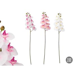 Ibergarden Rama Orquidea Artificial 105 cm, Blanco, Rosa, Verde - Plástico (Set de 24) Precio: 114.58999959. SKU: B13ES6PT27