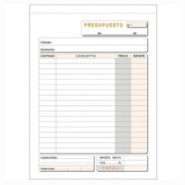 Talonario Presupuestos 4º Natu Dupli Loan (Set de 10) Precio: 23.50000048. SKU: B1EFJJB66W