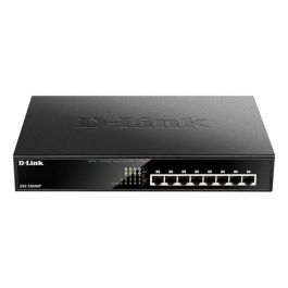D-Link DGS-1008MP Switch de Red Gigabit PoE+ 8 Puertos 802.3at, 140W de Potencia PoE, No Gestionado, Diseño Silencioso para Escritorio/Rack