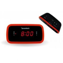 Sunstech FRD60RD Despertador Radio FM PLL con 10 Presintonías, Alarma Dual, Pantalla LED 0.6'' y 3 Modos