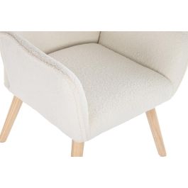 DKD Home Decor Butaca Scandi Crema Natural 75 x 96 x 65 cm