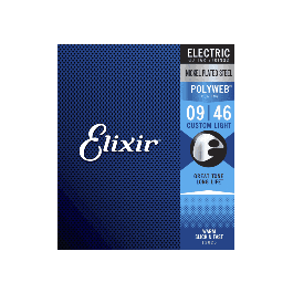 Elixir Cuerdas Eléctrica Polyweb 09-46 Custom Light