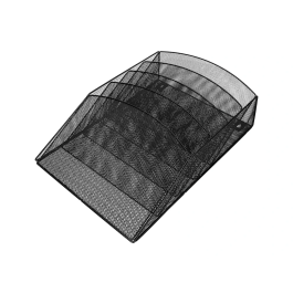 Q-connect Expositor Mural de Pared 5 Bandejas DIN A4 Negro 9,3x31,5x44 cm