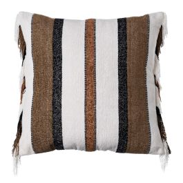 Cojín Blanco-Marrón Algodón/Terciopelo 50 X 50 cm Precio: 36.058. SKU: B1K6ZD3J4L