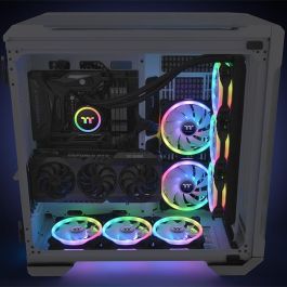 Thermaltake SWAFAN 14 RGB Radi. Fan Black TT Premium Edition 3 Pack, Ventilador 140mm, para PC, 500-2000 RPM
