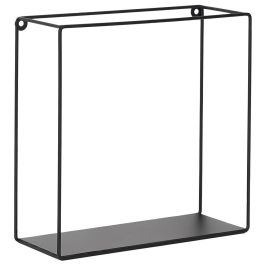 Home Deco Factory Juego 3 Estantes Metal Cuadrado Black Forest Pared Grande 30x10 Mediano 25x10 Pequeño 20x10