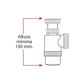 Mirtak Mini sifón de botella extensible 1" 1/2" PVC Blanco para válvula automática Precio: 3.88999996. SKU: S7914694
