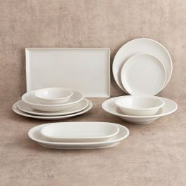 Plato Llano Porcelana Harmony Hydrozero Bidasoa 27 cm (6 Unidades)