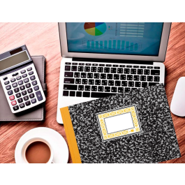 Liderpapel Cuaderno Cuarto Apaisado Cartone 100 Hojas Cuentas Corrientes Debe Haber y Saldo