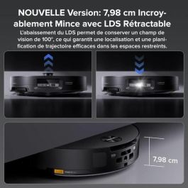 Roborock ROB1742563566143 Robot Aspirador Saros 10 Negro - 22.000 Pa - Antienredos DuoDivide - Diseño ultrafino - Cepillo FlexiArm